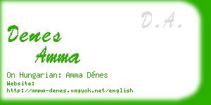 denes amma business card