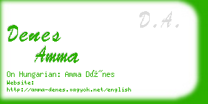 denes amma business card